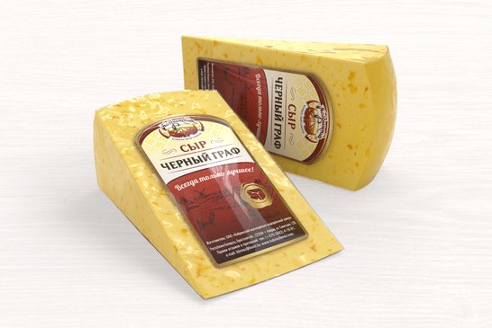 Сыр "ЧЕРНЫЙ ГРАФ"с ароматом топленого молока  50% фасованный сегмент
