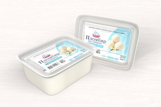Мороженое пломбир "ПЛОМБИР НА СЛИВКАХ" с ароматом ванили