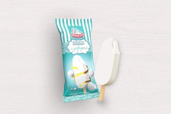 Мороженое пломбир с зефиром