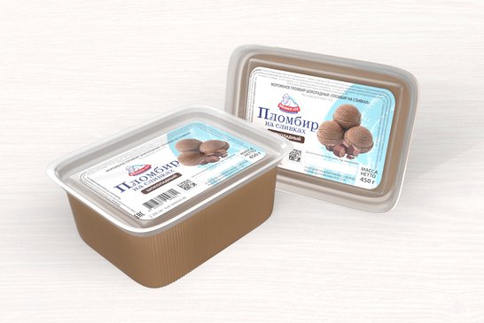 Мороженое пломбир "ПЛОМБИР НА СЛИВКАХ" шоколадный