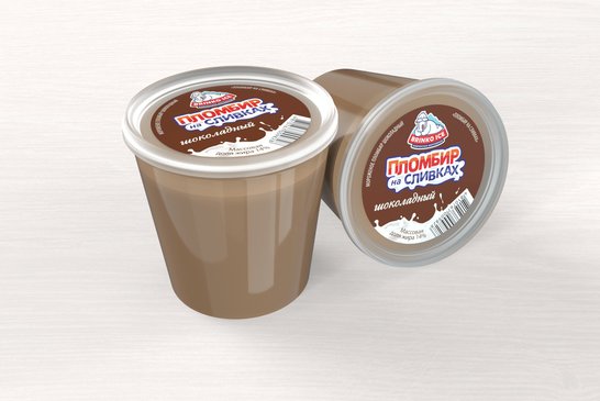 Мороженое пломбир "ПЛОМБИР НА СЛИВКАХ" шоколадный, массовая доля жира 14 %