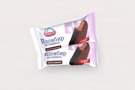 Мороженое эскимо пломбир “Пломбир на сливках” шоколадный в какаосодержащей глазури  12%